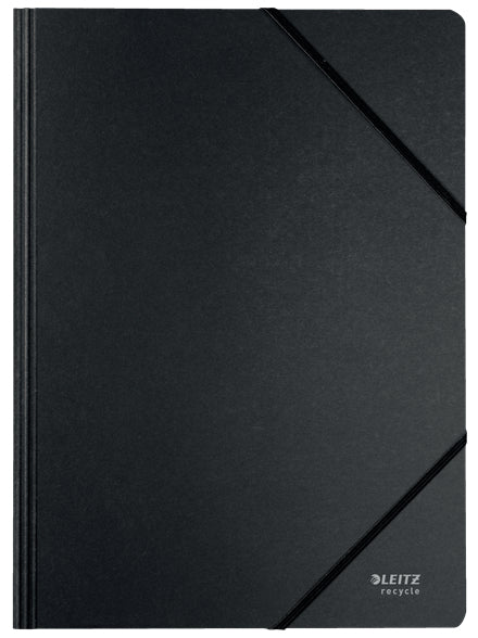 Leitz Eckspannermappe Recycle A4 – Karton, schwarz, bis 250 Blatt