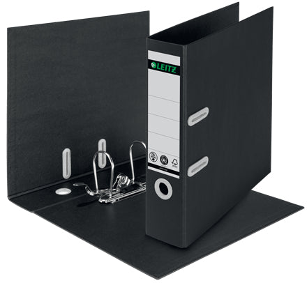 Leitz 180° Recycle Ordner – für A4 – Rückenbreite 8 cm – Schwarz – 10 Stk.