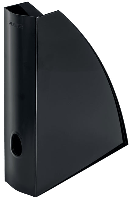 Leitz Stehsammler A4 – 75 mm, mit Griffloch, schwarz, Kunststoff