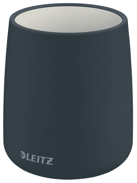 Leitz Stiftehalter – 1 Fach, Keramik, grau, Ø 87 × 105 mm, 1 Stück