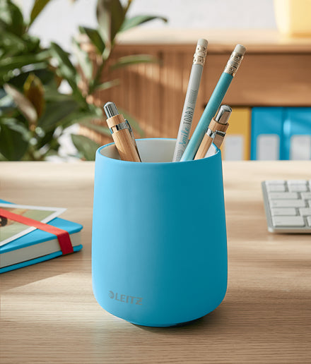 Leitz Cosy Stifteköcher – Blau, Keramik, Ø 87 × H 105 mm