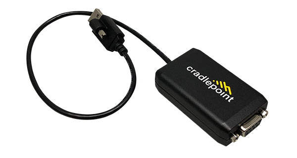 Cradlepoint 170873-000 RS-232 Adapter USB-A zu RS-232 (DB9, 1 Port) – 0,48 Gbit/s – Schwarz