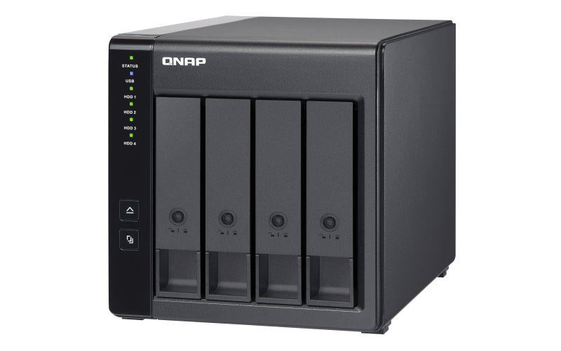 QNAP TR-004 – 4-Bay Rack HDD-Gehäuse – USB 3.2 Gen 1 Type-C, für 2,5"/3,5" HDD/SSD, SATA II/III