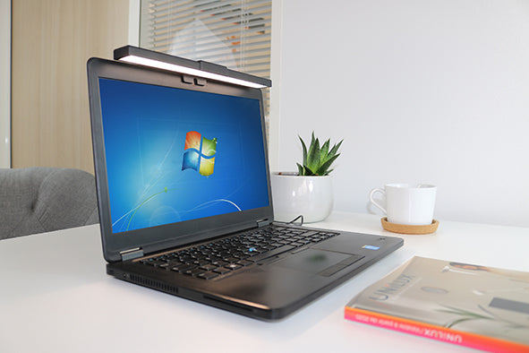 Unilux Monitor-Lichtleiste TRAVELIGHT – 550 lm, 2900–6500 K (einstellbar), USB – Schwarz