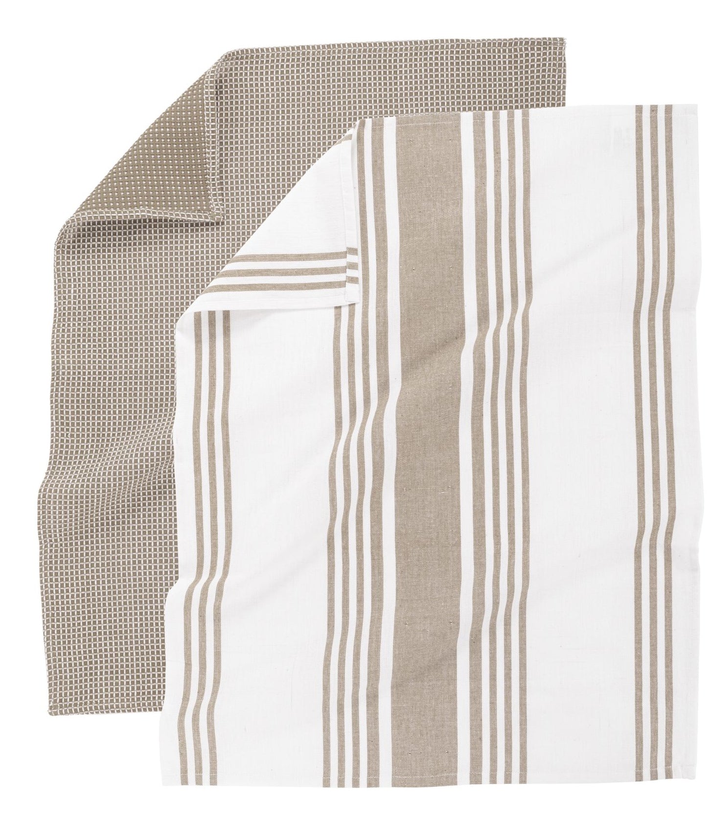 Tiseco Geschirrtücher 4er-Set, 50 × 70 cm, Baumwolle, Graubraun
