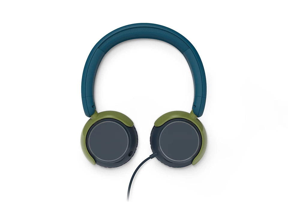 Philips TAK2000CT/00 Kinderkopfhörer – On-Ear, Stereo, Kabel, 3,5 mm Klinke, 85 dB Lautstärke-Limit, Blaugrün