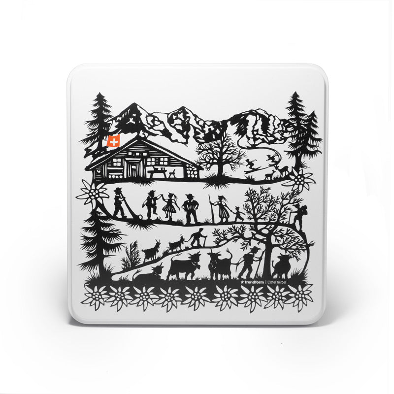 Trendform SWISS TRADITION Aufbewahrungsbox (mit Deckel) – Metall – Weiss – 177 × 85 × 177 mm