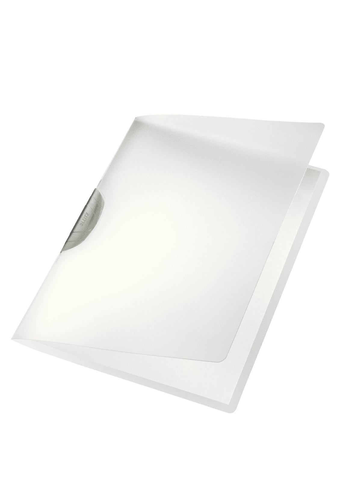 Leitz ColorClip Klemmhefter für A4, grau/transparent – transparenter Vorderdeckel – bis 30 Blatt – 1 Stk