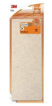 3M SP84A27 Möbelgleiter – Filz – Grau – 250 × 80 mm – Selbstklebend, Extra Haftend