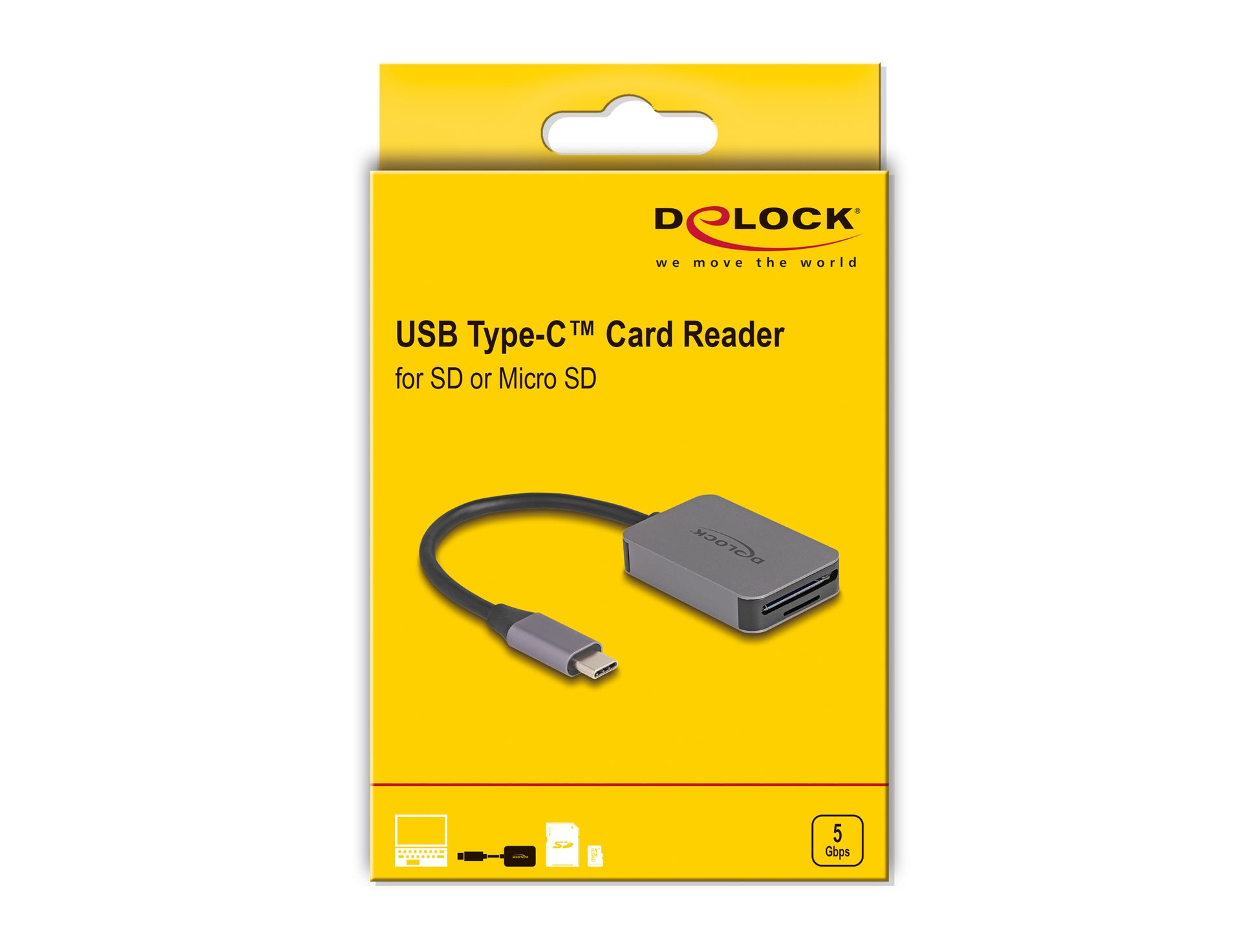 DeLOCK USB-C Kartenleser – für SD/MicroSD