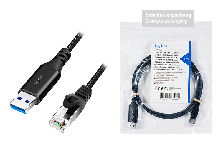 LogiLink CU0407 Patchkabel – Cat6 S/FTP, 15 m, Schwarz, RJ-45