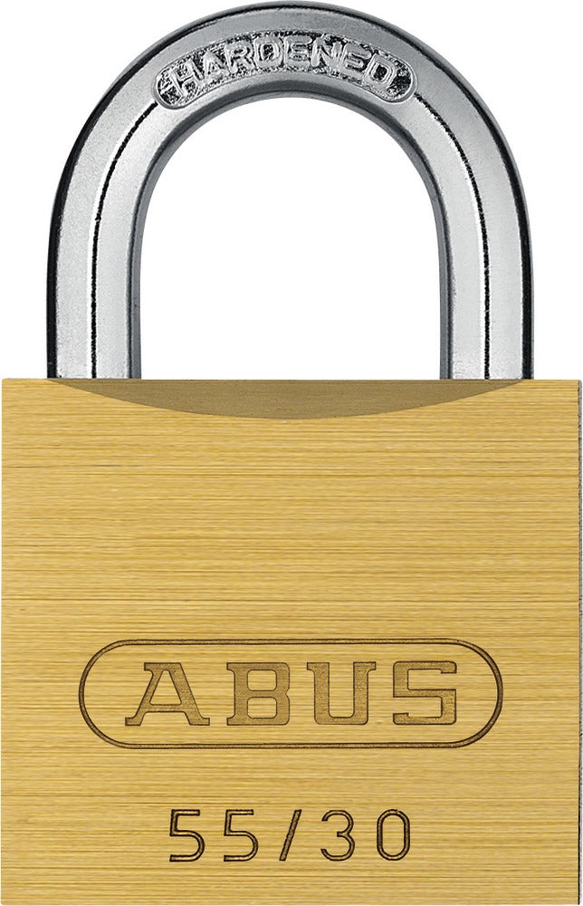 ABUS 55/30 Mechanisches Vorhängeschloss – Messing, Bügel H×B 13×15 mm, Ø5 mm, Sicherheitsstufe 3, Aussen, Gold