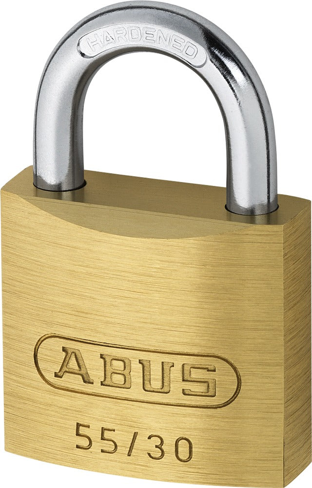 ABUS 55/30 Mechanisches Vorhängeschloss – Messing, Bügel H×B 13×15 mm, Ø5 mm, Sicherheitsstufe 3, Aussen, Gold