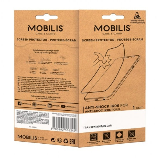 Mobilis Displayschutz – für Apple iPhone 15/15 Pro – transparent – stossfest