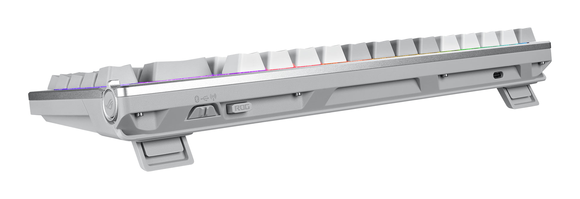 ASUS ROG Azoth – Gaming-Tastatur 75% – Mechanisch, RGB – Bluetooth & 2,4 GHz – Ohne Ziffernblock – Weiss