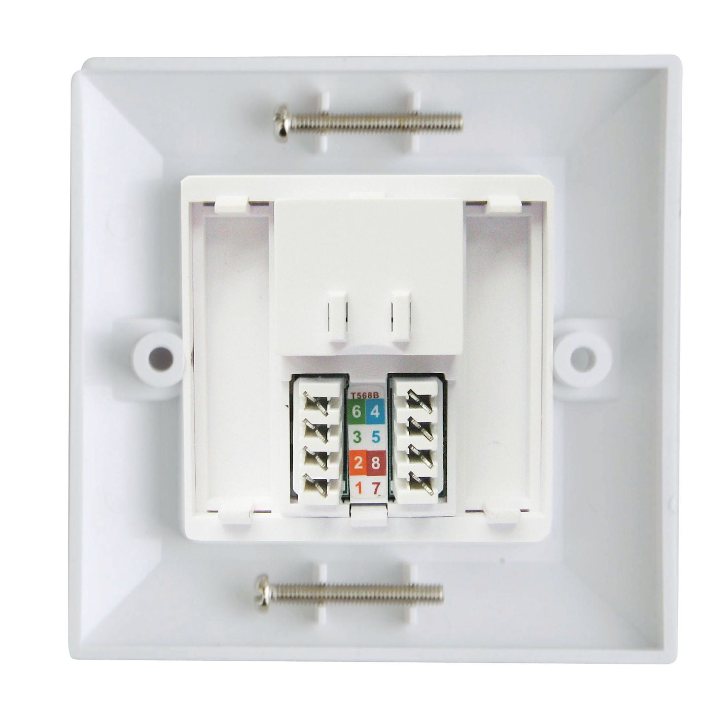 Lanview Keystone-Modul RJ45 Cat6, Single Gang UK, 86×86×6 mm – weiss