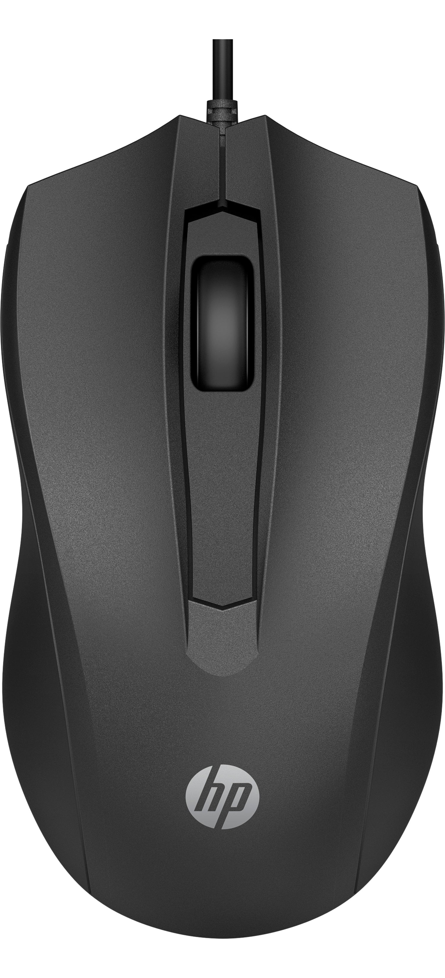 HP Wired Mouse 100 – Maus – Kabelgebunden (USB‑A), Schwarz