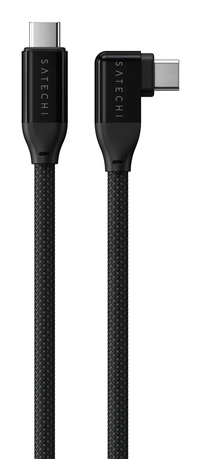 Satechi USB-C auf USB-C Kabel – USB4 20 Gbit/s – 1 m – Abgewinkelt – Schwarz