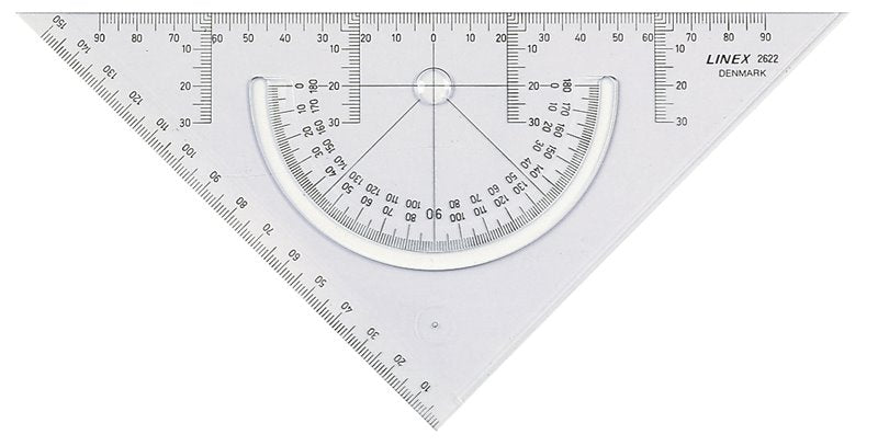 Linex Geodreieck, 15 cm/18 cm – SAN-Kunststoff
