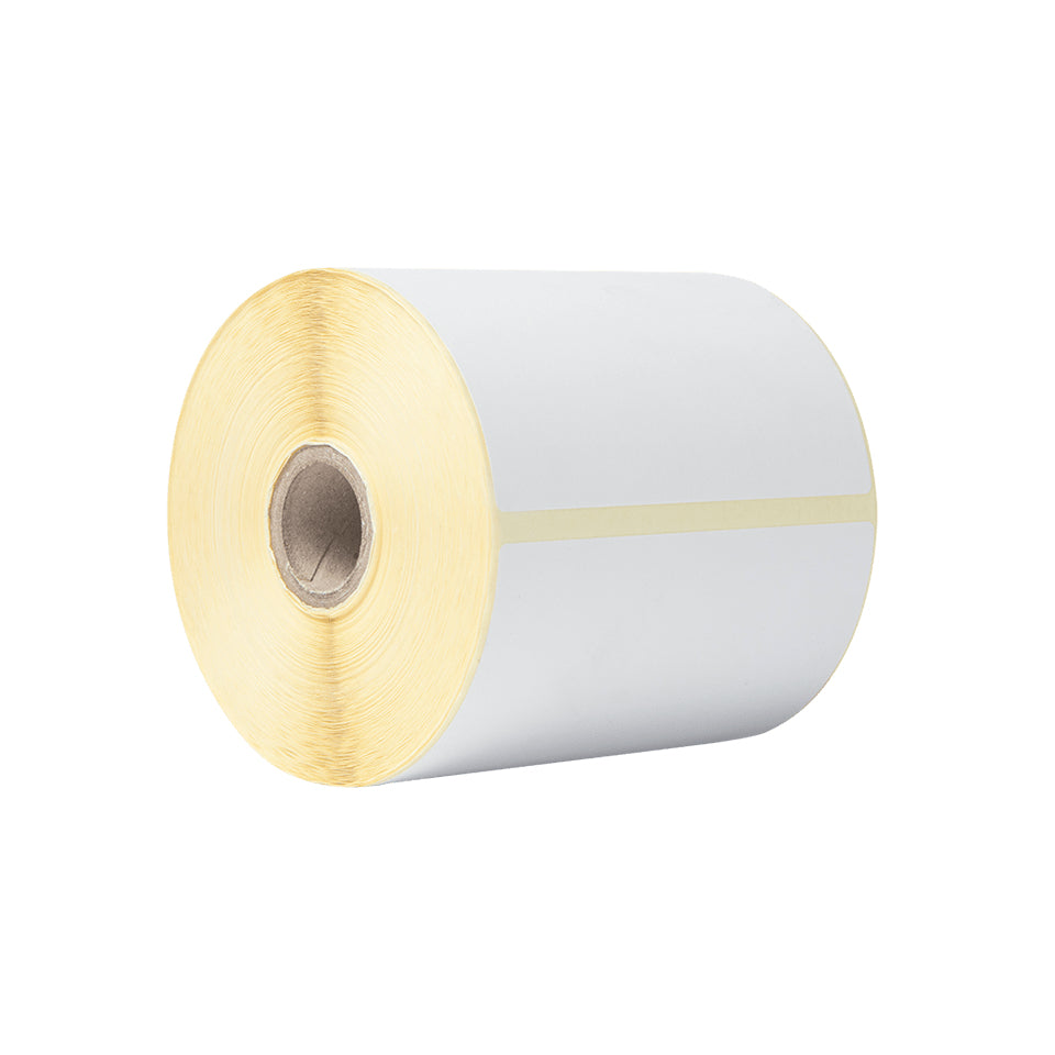 Brother Etiketten, 102 mm × 152 mm, weiss, Papier, selbstklebend, für Thermo-Etikettendrucker, 8 Rollen