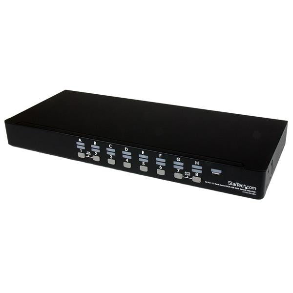 StarTech.com 16-Port VGA KVM-Switch – 1920 × 1440, USB 2.0-Hub, Rack 1U