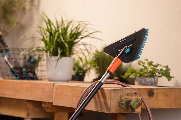 Gardena Wischerstiel Cleansystem S – 90,0 cm, Aluminium, schwarz, orange, gelb