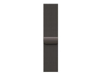 Apple Milanese Loop Slate – Armband – für Apple Watch 46 mm, Dunkelgrau, S/M, Edelstahl