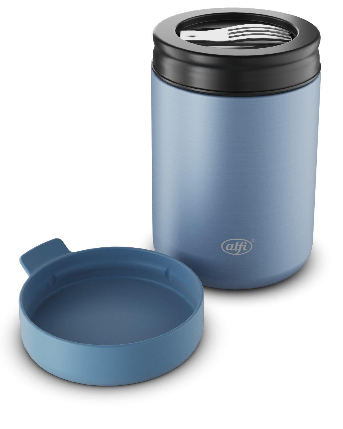 Alfi Thermobox – 350 ml, 8,8 × 8,8 × 13,3 cm, Edelstahl, Hellblau, mit Schwenkverschluss