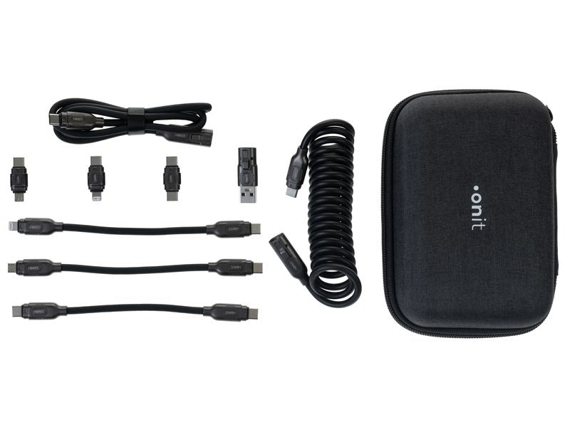 ONIT USB-Kabel, USB-A/USB-C zu USB-C/Lightning/Micro-USB, 2,6 m, Lade-/Datenkabel