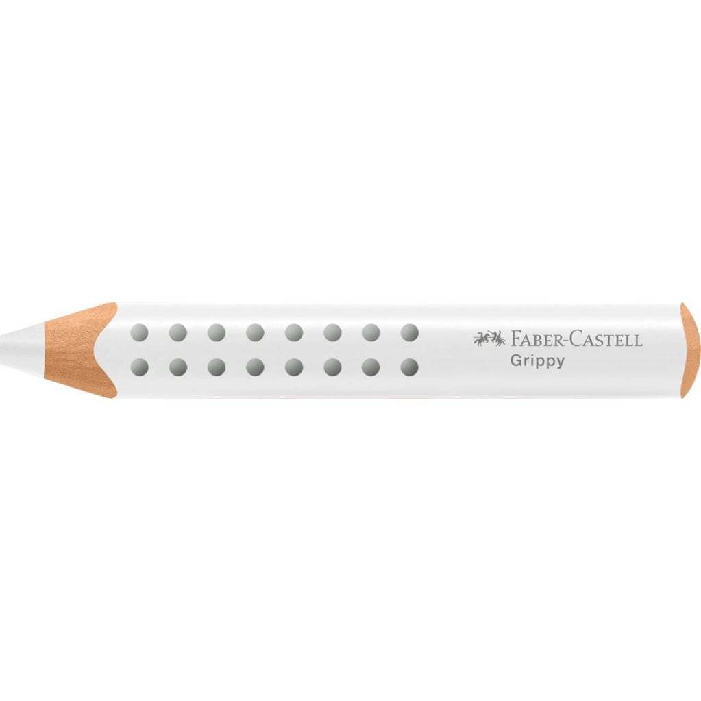Faber-Castell Grippy Buntstifte – Jumbo, Dreikant, Aquarell, Einzelstift Weiss
