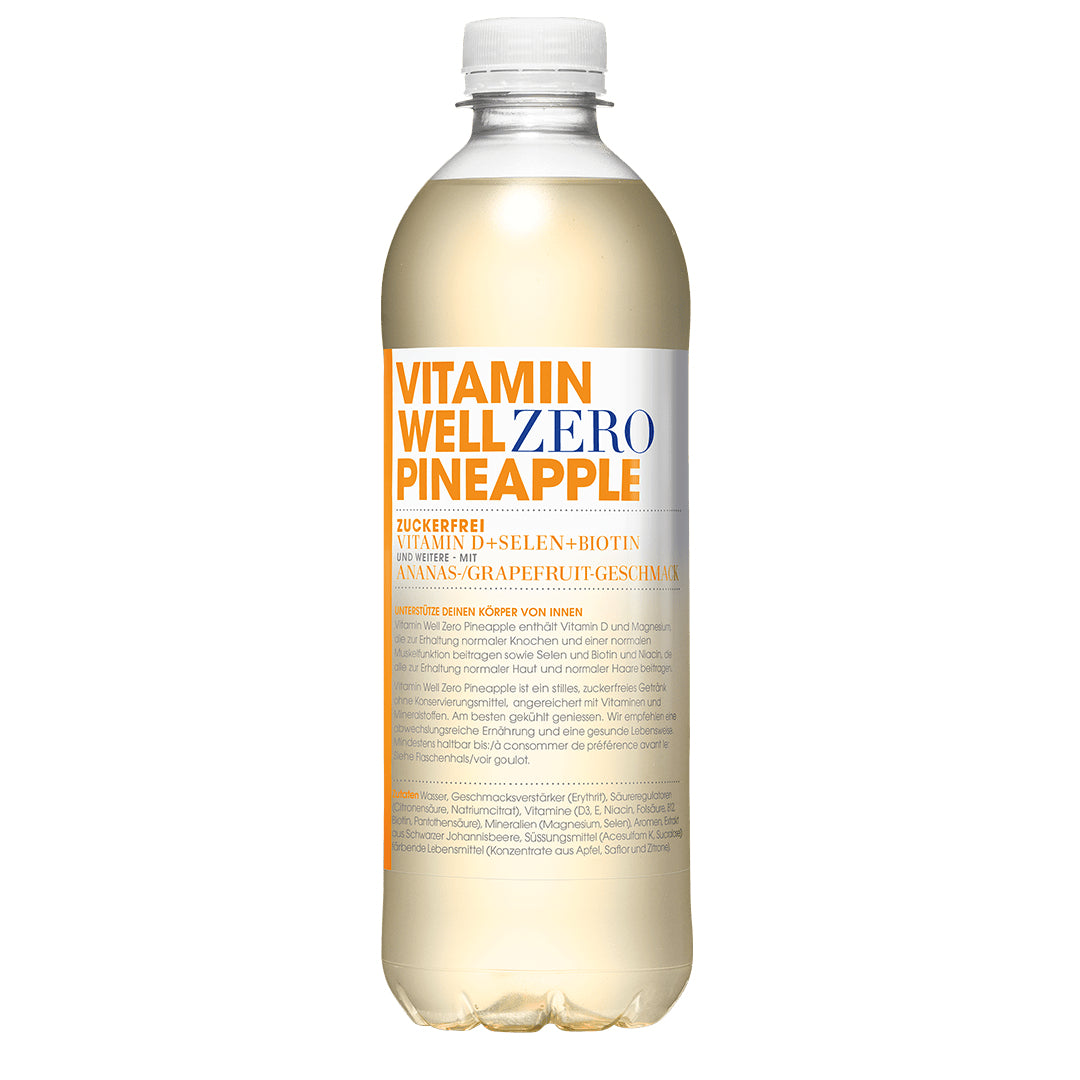 Vitamin Well Vitaminwasser Zero Ananas, Ananas & Grapefruit – 12 × 5 dl