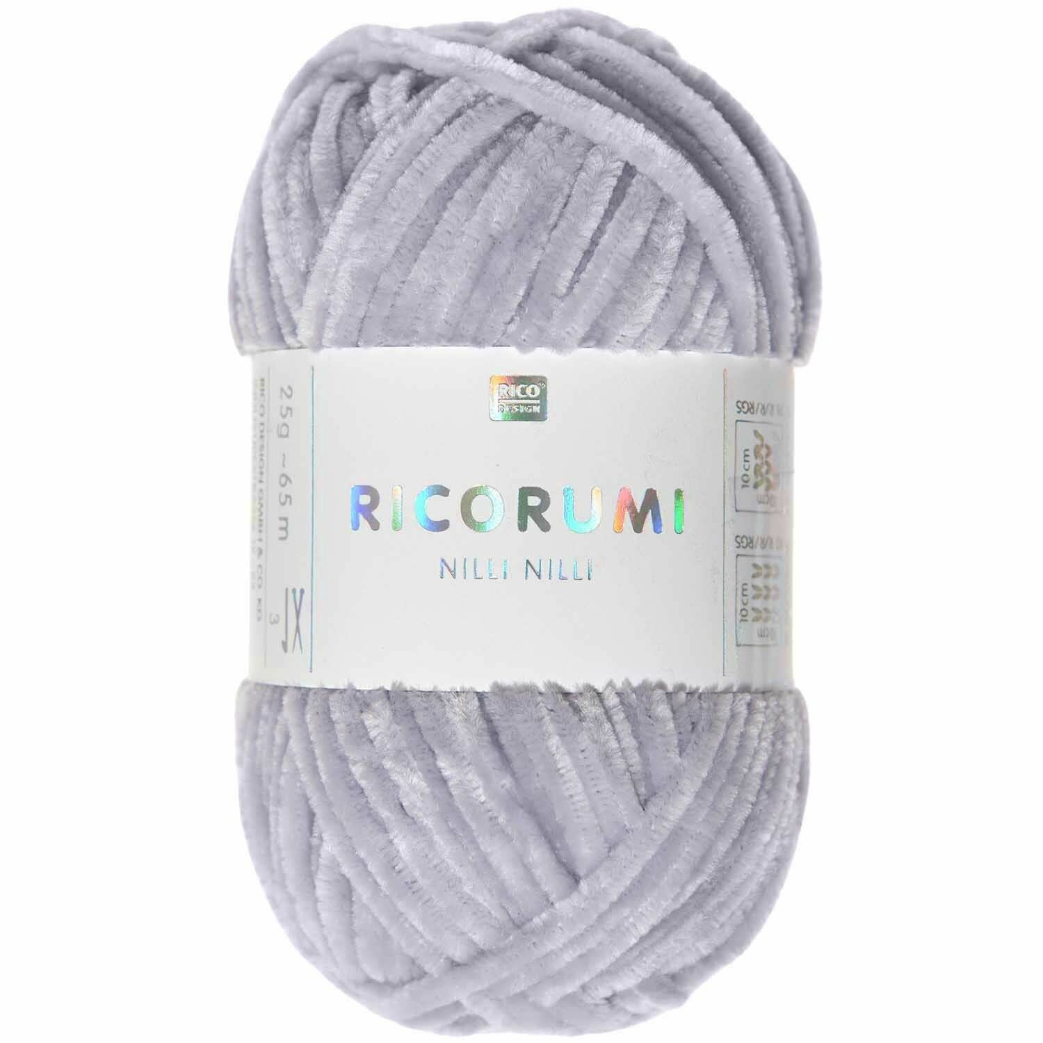 Rico Design Ricorumi Nilli Nilli Garn Flieder – Polyester, 25 g, 65 m, Nadel 3 mm, 1 Stk.