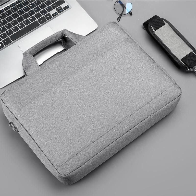 eSTUFF Notebook-Tasche für Notebooks bis 14,1" – mit abnehmbarem Schultergurt, grau
