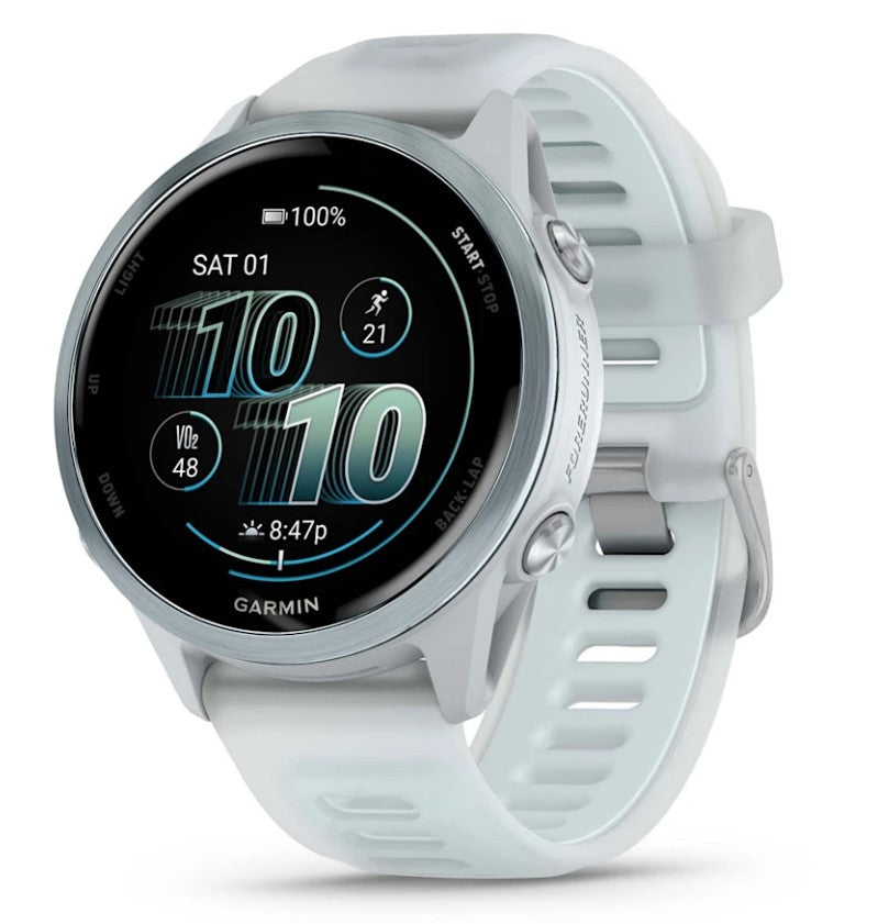 Garmin Forerunner 570 42 mm GPS – Aluminium, Sportarmband, Weiss, 50 m, für Android, iOS