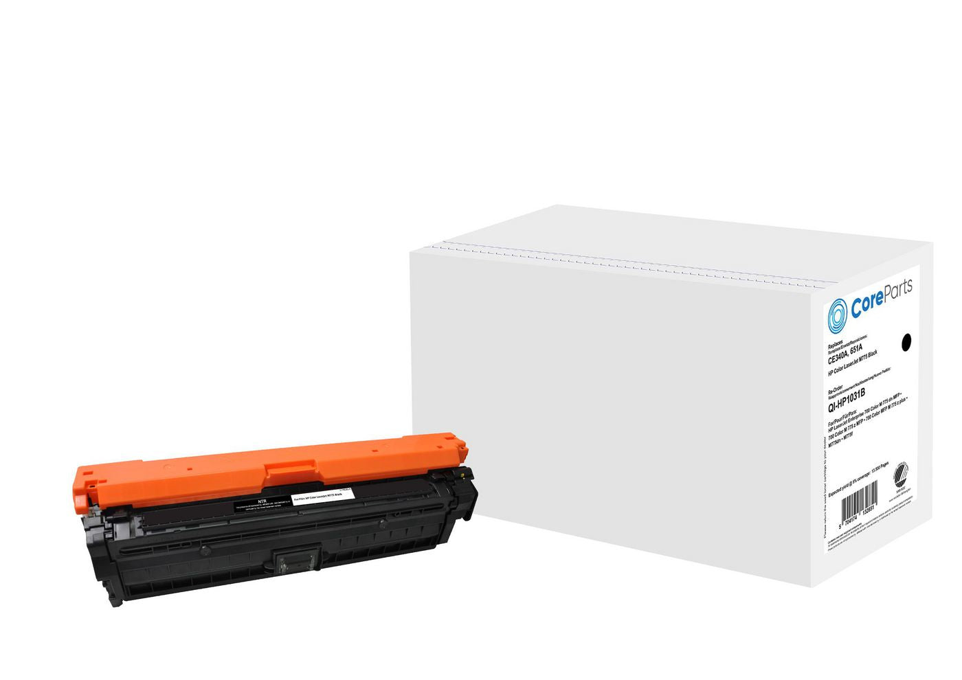 CoreParts Toner CE340A – Schwarz, 13500 Seiten – für HP Color LaserJet M775 (651A)