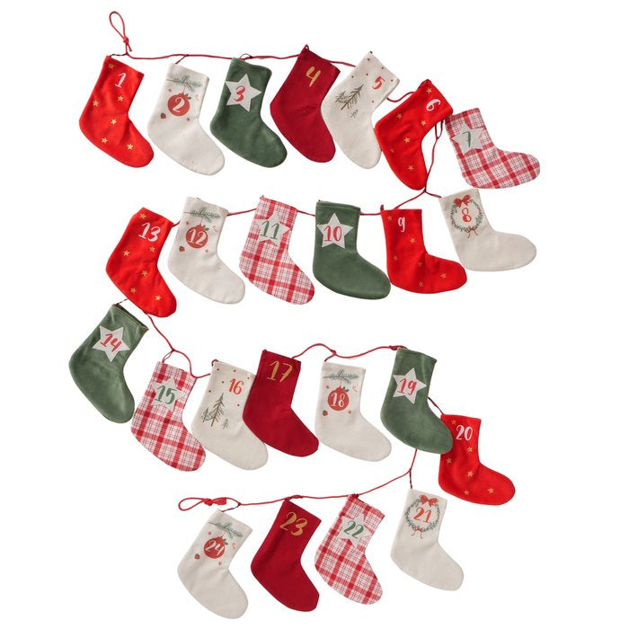 Boltze Adventskalender – Weihnachten – zum Befüllen, 24 Türchen – 20 × 283 cm