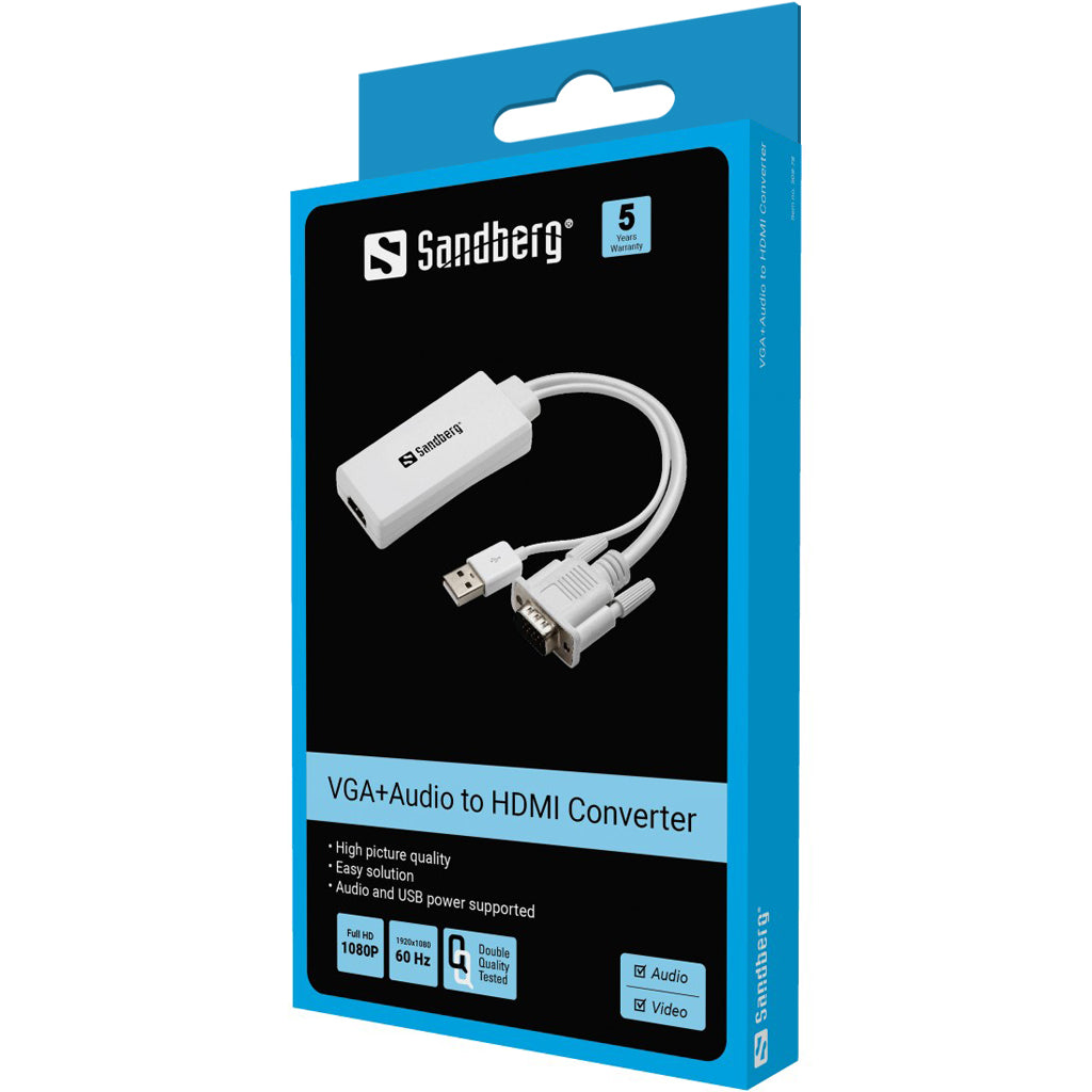 Sandberg VGA + Audio auf HDMI Adapter