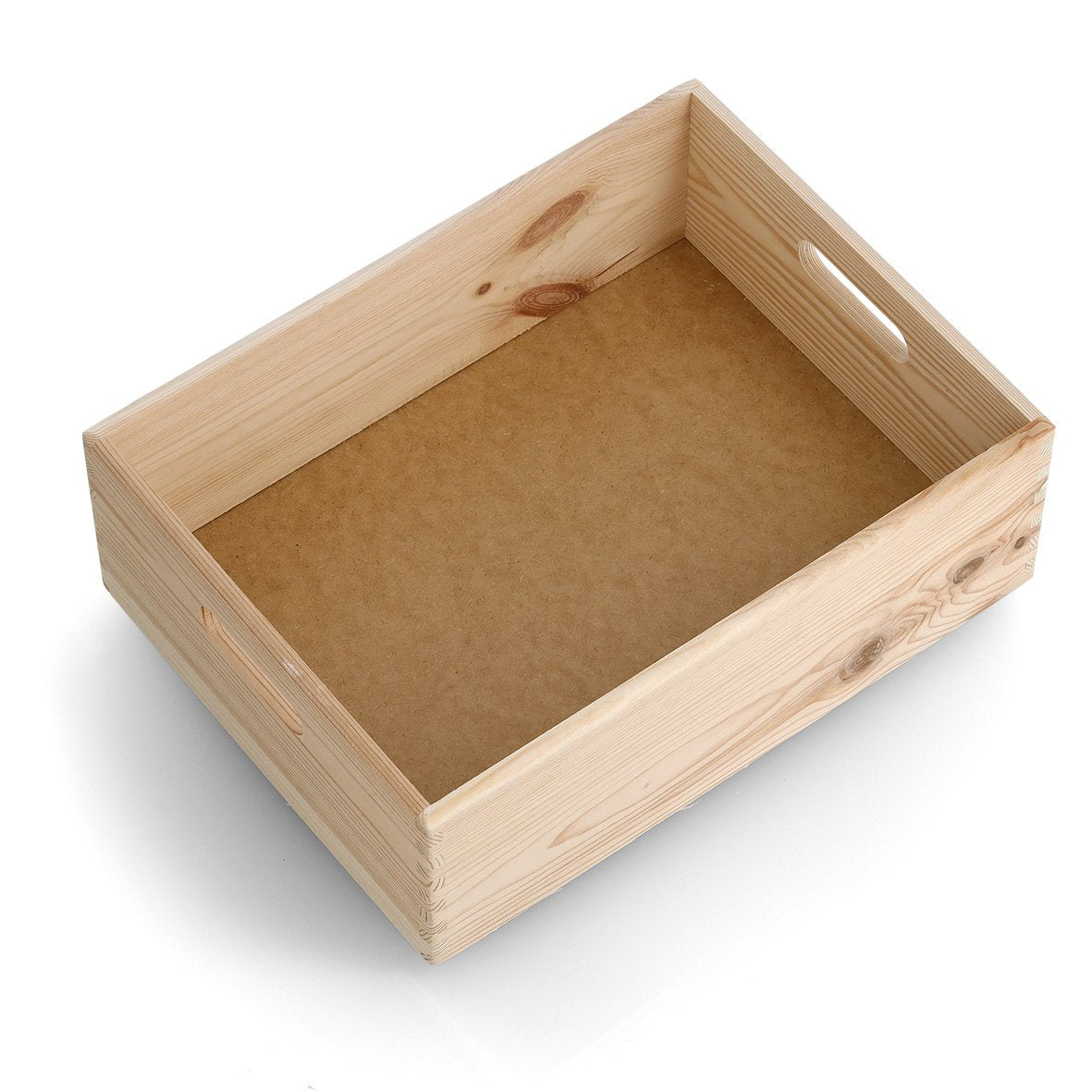 Zeller Present Aufbewahrungsbox – Kiefernholz – Braun – stapelbar, mit Griff – 397 × 143 × 300 mm