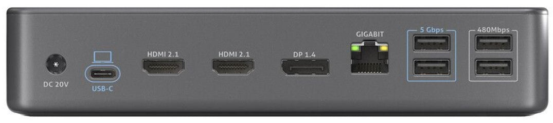 PureLink VL-D220 Dockingstation – USB-C, 2× DP, 2× HDMI, 3× USB-A, 2× USB-C, 100 W PD, Fast Ethernet