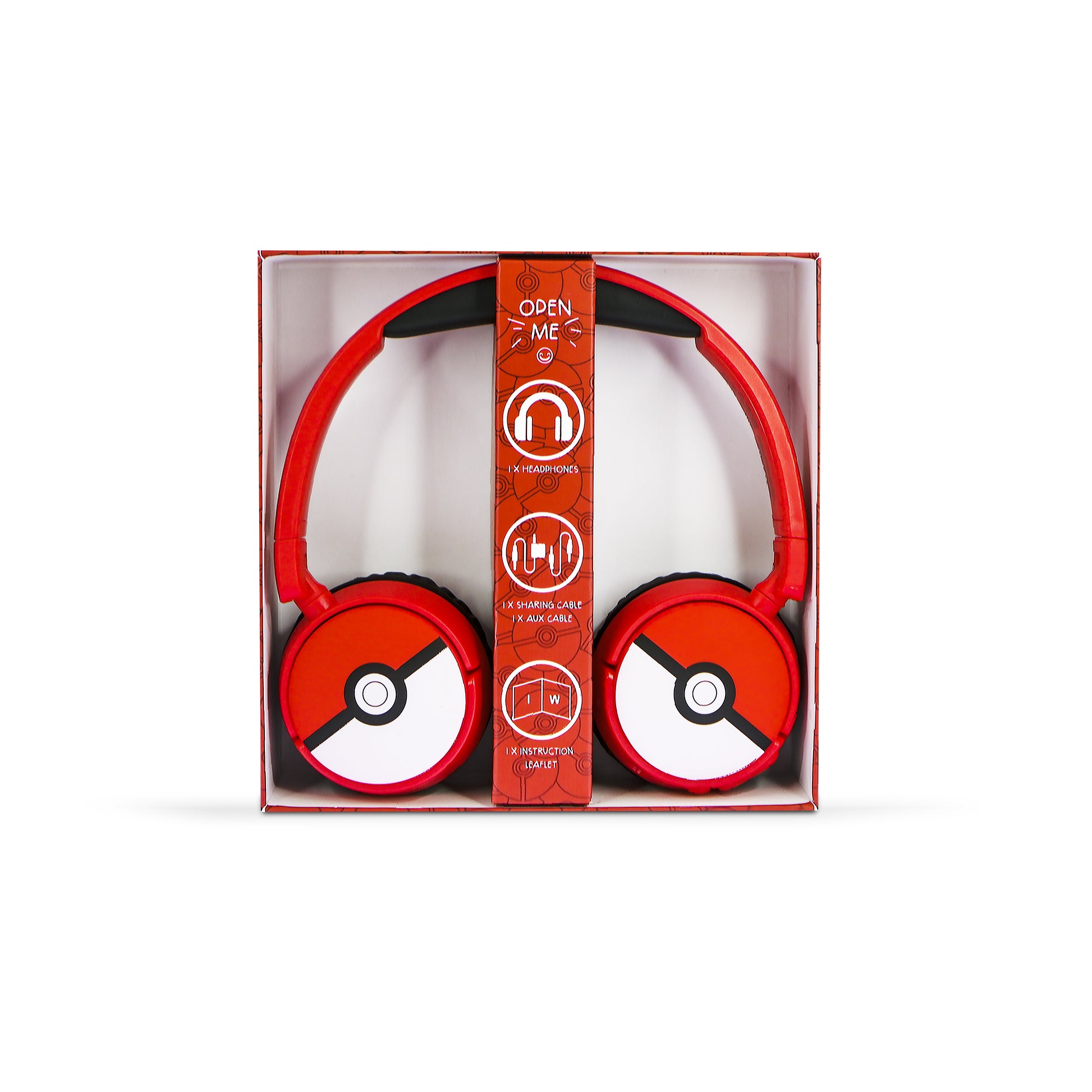 OTL Technologies OTL Pokémon PK1000 Kinderkopfhörer – On-Ear, Stereo, Kabel + BT, Rot/Weiss, BT 5.1