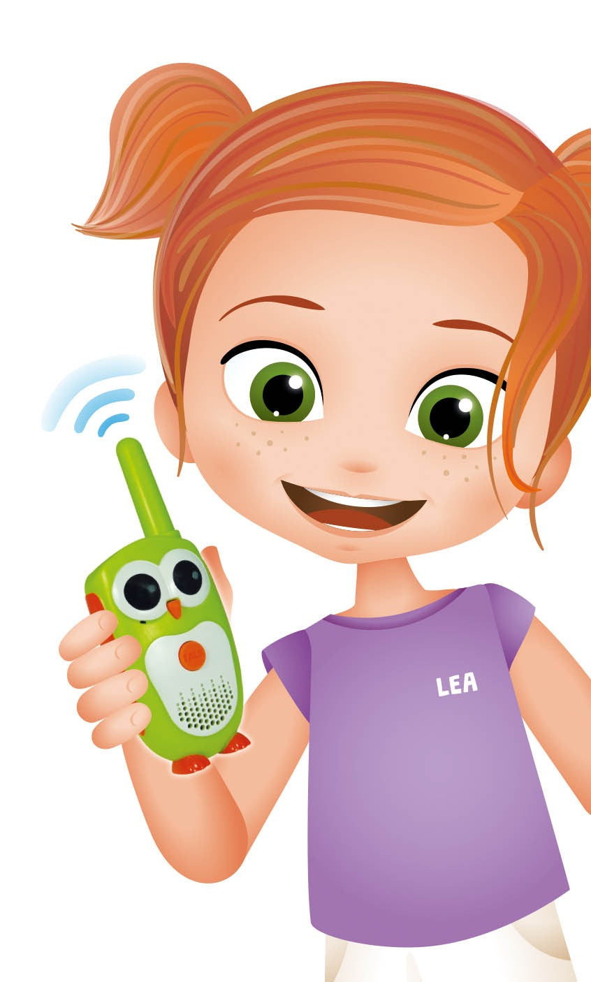 Buki Walkie-Talkie Junior – 2 km Reichweite – 2 Stück – ab 4 Jahren – Grün/Orange