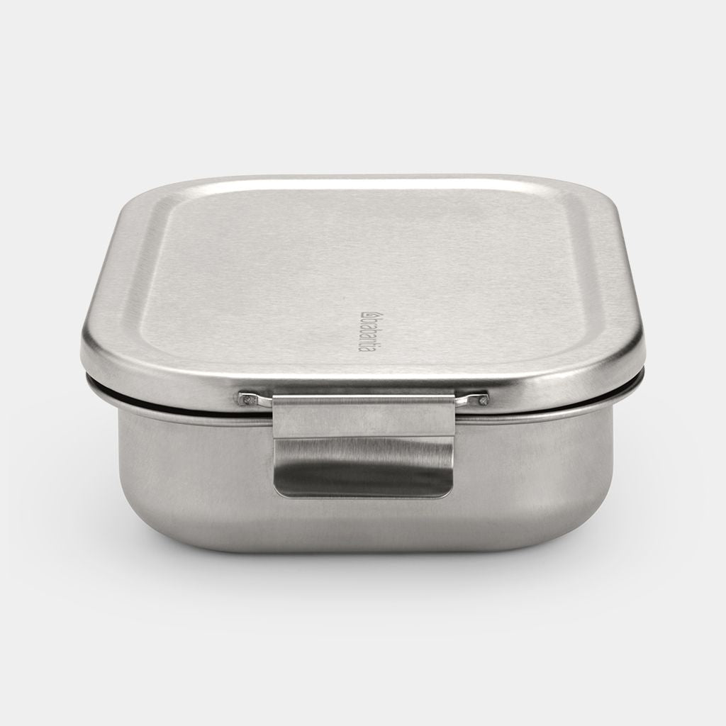 Brabantia Make & Take – Lunchbox 1,1 l, 20 × 13,5 × 5,5 cm, Edelstahl, Silber