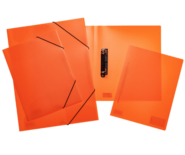 HERMA Gummibandmappe A3 – 3 Klappen, Gummiband, Polypropylen (PP), Orange, Füllhöhe 40 mm