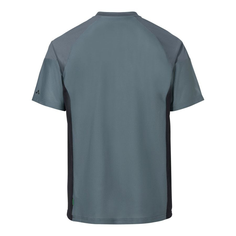 VAUDE T-Shirt Moab VI – S – Grau, Polyester (recycelt), Grüner Knopf