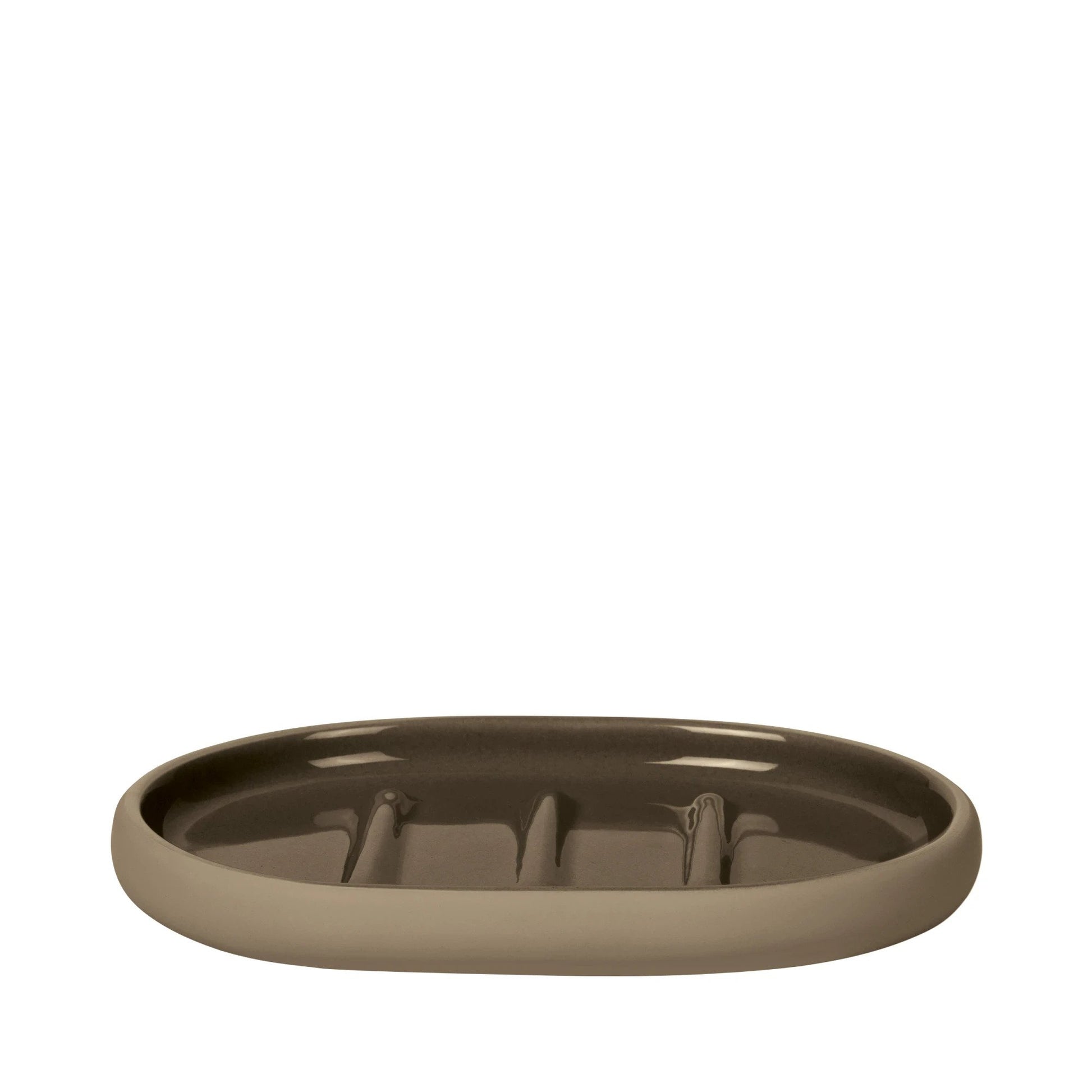 Blomus Seifenschale Sono – Keramik, 13×10×1,8 cm, Beige (oval)