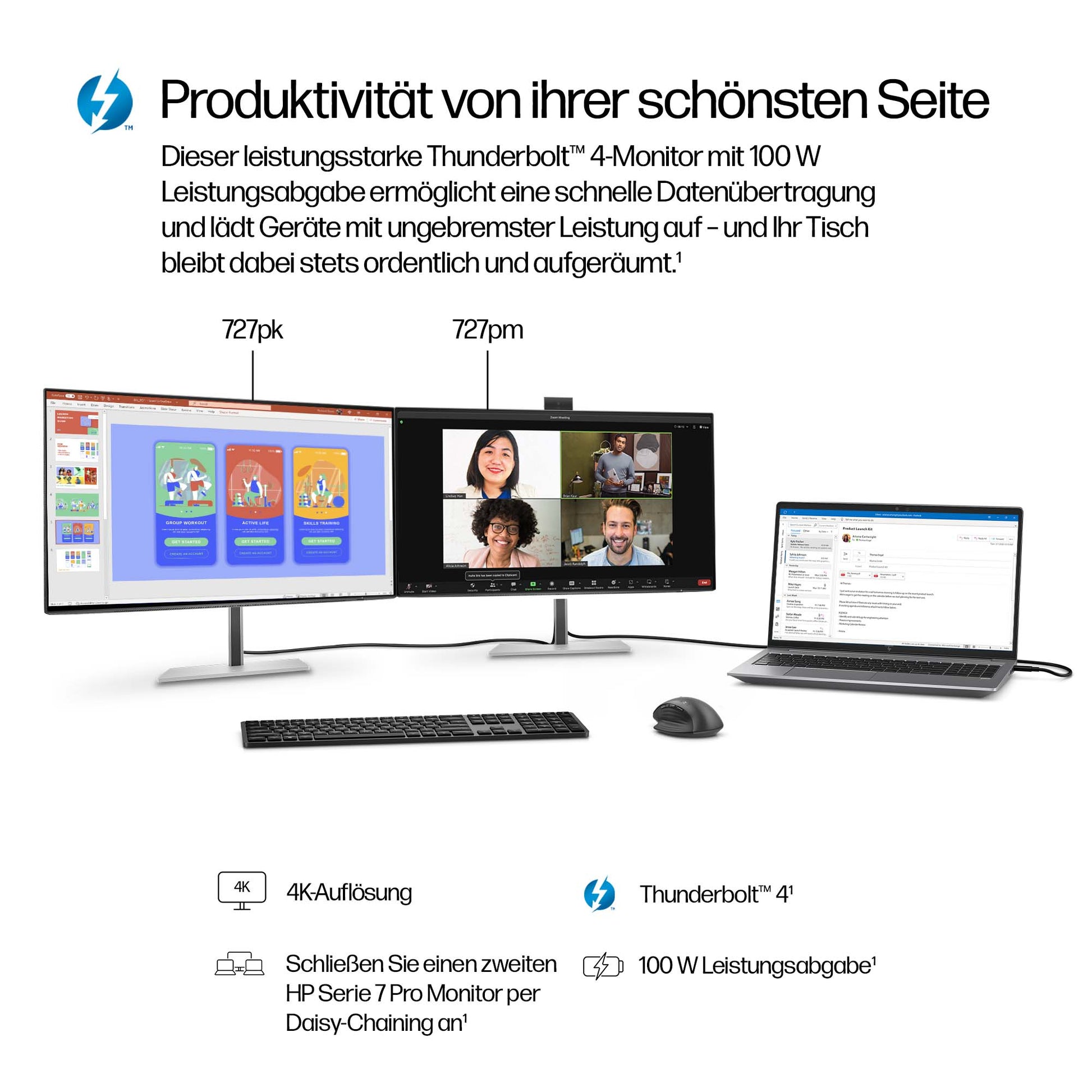 HP Serie 7 Pro 727pm – Monitor, 27", 3840 × 2160 (UHD 4K)