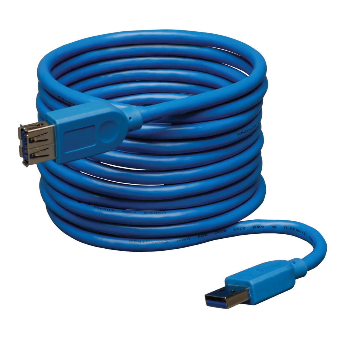 Tripp Lite USB-A Verlängerungskabel (Stecker auf Buchse) – USB 3.2 Gen 1 (5 Gbit/s) – 3,05 m – Blau