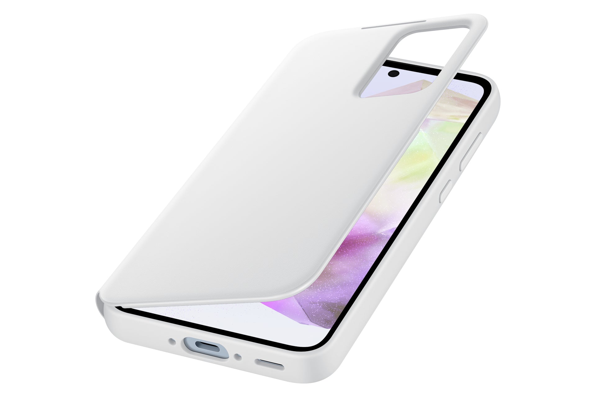 Samsung Booklet-Hülle Smart View – für Galaxy A35 5G – weiss – mit Kartenfach