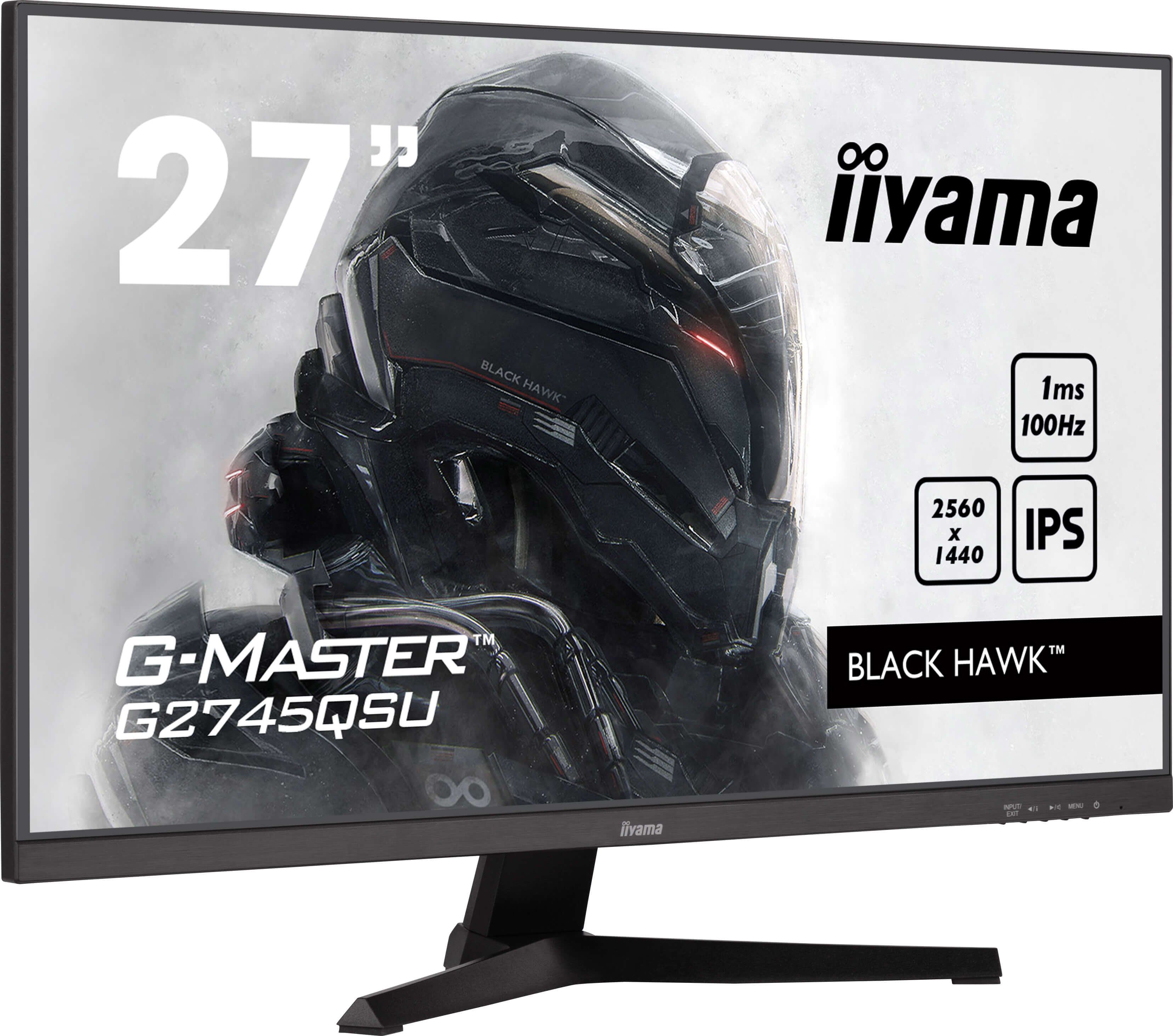 iiyama G2745QSU-B2 – Monitor, 27", IPS, 100 Hz, 300 cd/m², Adaptive Sync, VESA 100 × 100, Schwarz