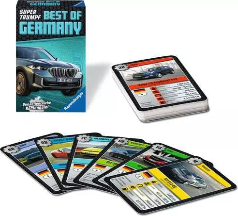 Ravensburger Supertrumpf Best of Germany – Kartenspiel, 1 Spieler, ab 7 Jahren, 5 Min., IT